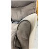 Image 4 : LaZboy Power Lift Recliner Chair with Remote Control, Brown Fabric Upholstery