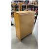 Image 4 : Five-Drawer Chest of Drawers in Natural Wood Finish with Brass and Wood Handles 31 x 16 x 46