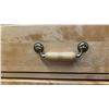 Image 5 : Five-Drawer Chest of Drawers in Natural Wood Finish with Brass and Wood Handles 31 x 16 x 46