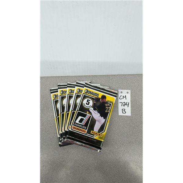 5 Unopened 2024 Donruss Baseball Packs