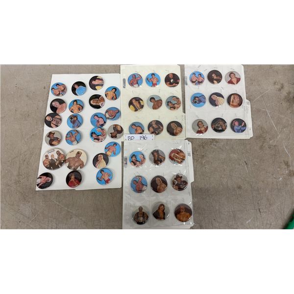 Vintage 1980s AWA Wrestling Pin Back Button/Badge Lot of 50