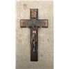 Image 9 : Vintage Religious Lot, Stained Glass, Heavy Metal Crucifixes, and Horn Carving
