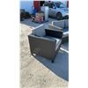 Image 3 : 3-Piece Wicker Patio Furniture Set with Loveseat and Two Armchairs with Gray Cushions