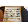 Image 3 : Wooden Jewelry Box with Mirror, Assorted Rings, Necklaces, Earrings, Brooches, and More