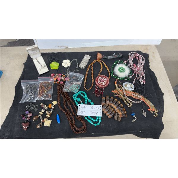 Collection of Costume Jewelry Necklaces and Bracelets