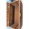 Image 6 : Wicker Storage Trunk with Brass Hardware and Side Handles, 16 x 32 x 16