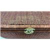 Image 7 : Wicker Storage Trunk with Brass Hardware and Side Handles, 16 x 32 x 16
