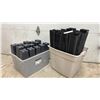 Image 1 : Two Tubs of Square Black Plastic Nursery Pots with Drainage Holes, 4 x 4 x 4"