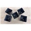 Image 3 : Two Tubs of Square Black Plastic Nursery Pots with Drainage Holes, 4 x 4 x 4"