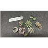 Image 1 : Vintage Rhinestone Brooches and Earrings