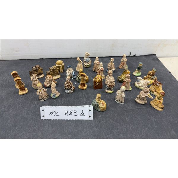 Collection of Wade Whimsies Nursery Rhyme Miniature Ceramic Figurines and More