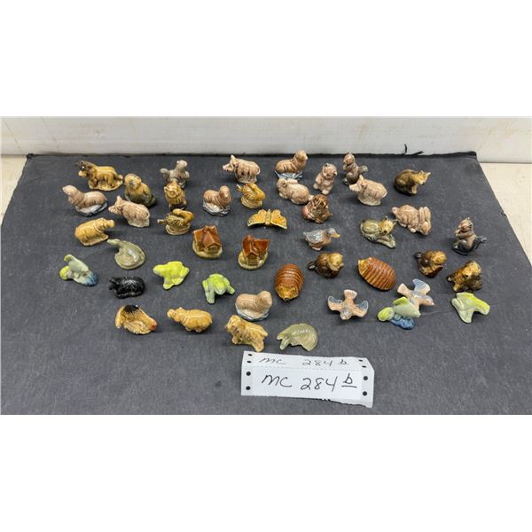 Collection of Wade Whimsies Miniature Porcelain Animal Figurines