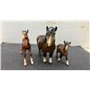 Image 2 : 3 Beswick England Ceramic Horse Figurines, Tallest 5 1/2"