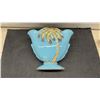 Image 14 : Germany Porcelain Dish, Bewick Blue Palm Vase, Japanese Creamer Set, Irish Pig, English Flowers and