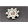 Image 4 : Amber Carnival Glass Bowl, Flow Blue Cheese Dish, and Porcelain 8 Point Trinket Dish