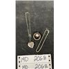 Image 1 : 3 Sterling Jewelry Pieces, Pin, Necklace w/Heart Locket and Bracelet