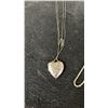 Image 5 : 3 Sterling Jewelry Pieces, Pin, Necklace w/Heart Locket and Bracelet