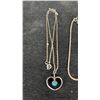Image 5 : 3 Sterling Chains w/Pendants and Sterling Bracelet