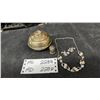 Image 1 : Jay Flex Sterling Necklace w/ Earrings and Sterling Silver Bowl w/Lid and Salt Shaker