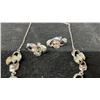 Image 5 : Jay Flex Sterling Necklace w/ Earrings and Sterling Silver Bowl w/Lid and Salt Shaker