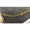 Image 4 : Gold-Tone Dolphin Pendant Necklace with Crystal-Embellished Circular Disc Accent