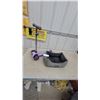 Image 1 : Purple Children's Three-Wheel Kick Scooter and Baxter & Bella Small Pet Bed