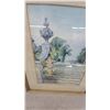 Image 4 : A. Montgomerie Watercolor Painting of Garden Terrace in Gilt Frame 17 x 21"
