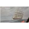 Image 3 : Framed Maritime Print of Sailing Ship by Johannes Holst, 1925 14 x 21"