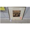 Image 1 : Framed Etching "Rainy Day, Fells Creek" Signed by Paul goranson14.6 x 16"