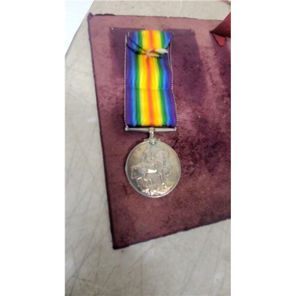 British World War I Victory Medal with Rainbow Ribbon