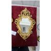 Image 3 : Pair of Rococo Style Gold-Finished Ornate Wall Mirrors13 X 19"