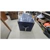 Image 4 : Vintage Blue Steamer Trunk with Brass Hardware 21 x 40 x 22" Locked and No Key