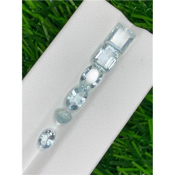 6.2 ct Certified Aquamarine gemstone Parcel ($4,650 Appraisal)