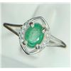 Image 2 : 1.4 ct Certified Silver Emerald gemstone Ring ($1,372 Appraisal)