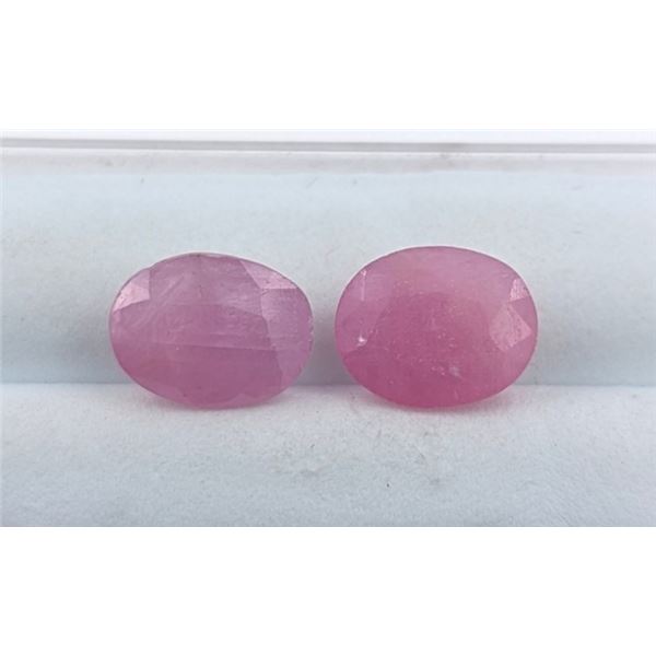 4.73 ct Certified Untreated Pink Sapphire gemstone Pair ($6,600 Appraisal)