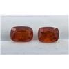 Image 1 : 5.32 ct Certified Spessartite Garnet gemstone Pair ($5,000 Appraisal)