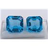 Image 2 : 53.36 ct Certified Royal Blue Topaz gemstone Pair ($10,600 Appraisal)