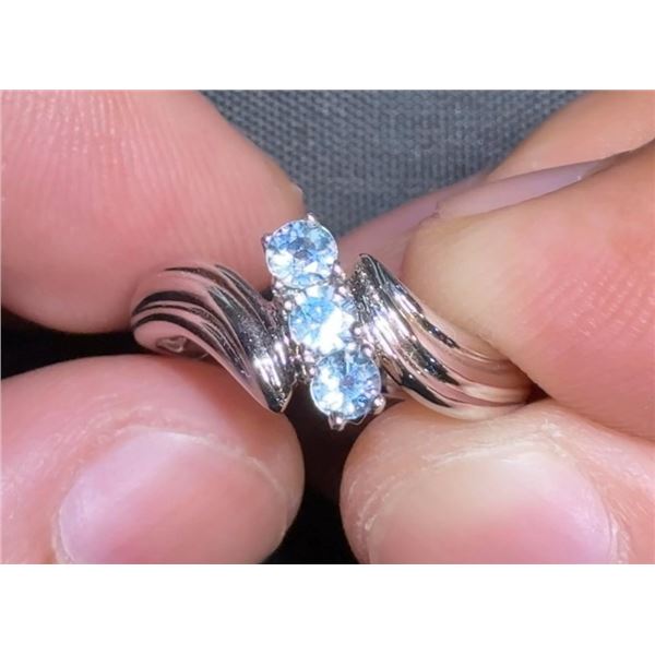 2.5 ct Certified Silver Sapphire gemstone Ring ($2,297 Appraisal)