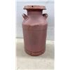 Image 1 : Vintage Crescent Creamery Painted Metal Milk Can with Lid
