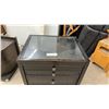 Image 8 : Four-Drawer Sliding Desk with and Glass Top, 30 x 22 x 27"