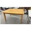 Image 1 : Dining Table 41 1/2 x 53 1/2" with Underside Leaf 17"