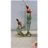 Image 2 : Easter Bunny Figurines, Tallest 24" Happy Easter Sign, Wooden Reindeer with Lights 36" Tall