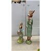 Image 3 : Easter Bunny Figurines, Tallest 24" Happy Easter Sign, Wooden Reindeer with Lights 36" Tall