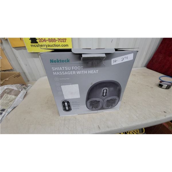 Nekteck Shiatsu Foot Massager with Heat and Air Compression Believe New