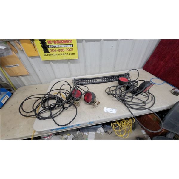 LED Light Bar and Magnetic Tow Lights and Wiring Harness 2 Sets