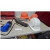 Image 2 : Heat Gun, Hard Hats, Red Metal Toolbox, Tube Cleaning Brushes, Rope, Bolts, and More