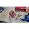 Image 5 : Heat Gun, Hard Hats, Red Metal Toolbox, Tube Cleaning Brushes, Rope, Bolts, and More