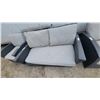Image 5 : Dark Gray Wicker Patio Furniture Set with Beige Cushions, Sofa, Chairs, and Table 3 Pce