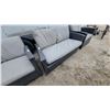 Image 6 : Dark Gray Wicker Patio Furniture Set with Beige Cushions, Sofa, Chairs, and Table 3 Pce