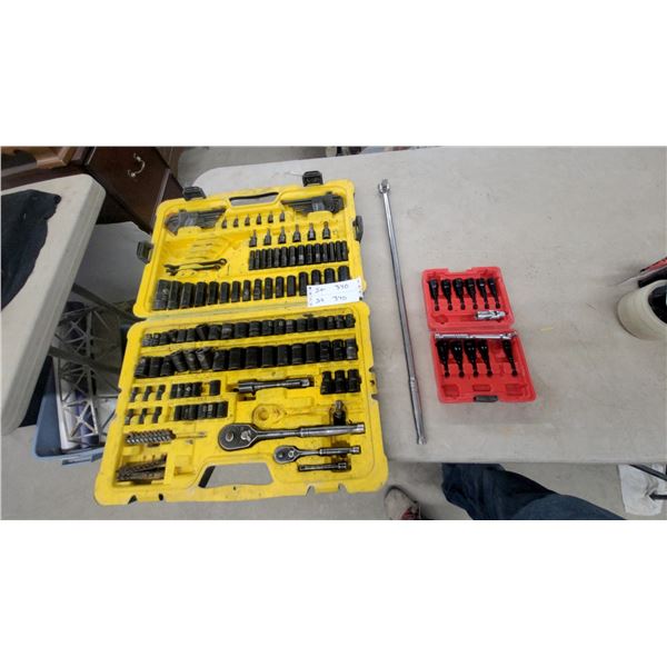 Stanley Mechanics Tool Set with Impact Sockets, Hex Keys, Ratchets, and More 1/2" 3/8" 1/4"